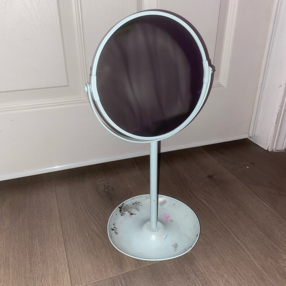 Light Blue Vanity Mirror